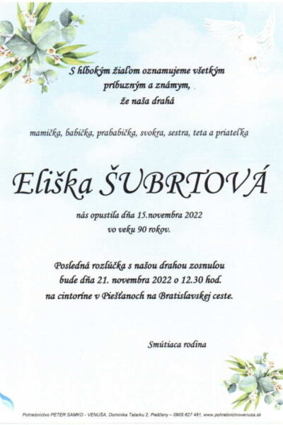 Šubrtová