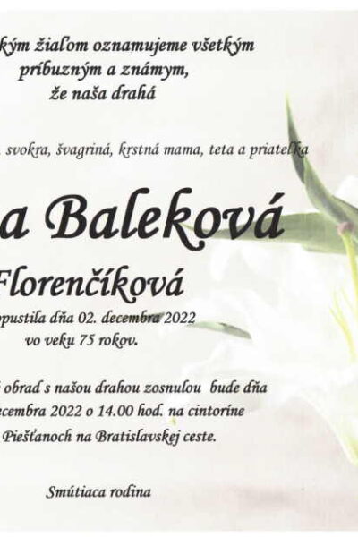 Baleková