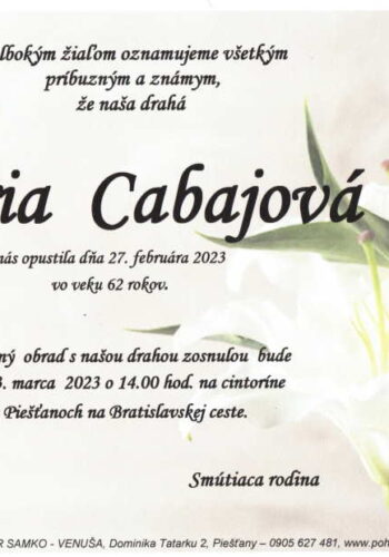 Cabajová