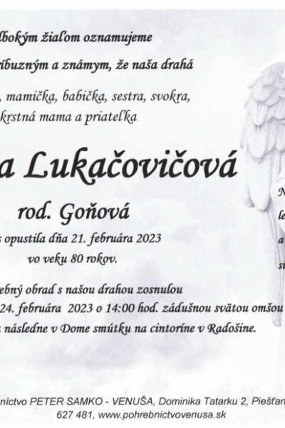 Lukačovičová