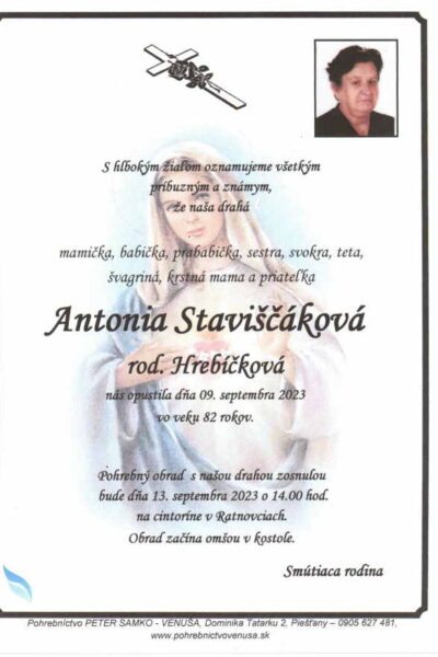Staviščáková