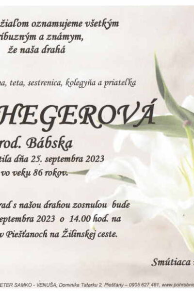Hegerová