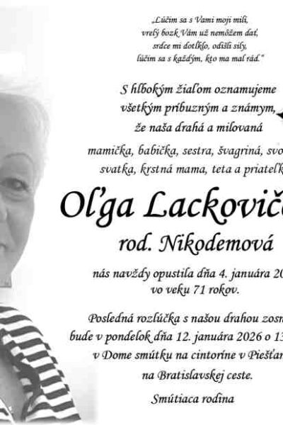 Lackovičová