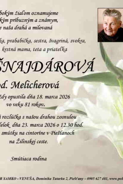šnajdárová